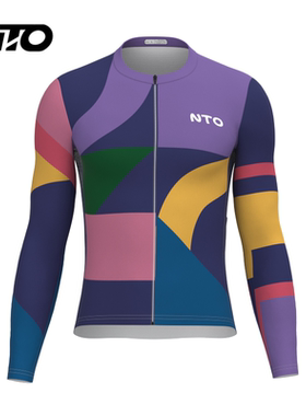 NTO艺术风撞色骑行服长短袖夏季透气公路车山地车骑行上衣男女款