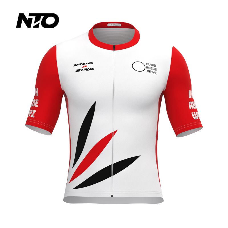 NTO个性印花红白色骑行服夏季速干透气公路车长短袖专业骑行装备