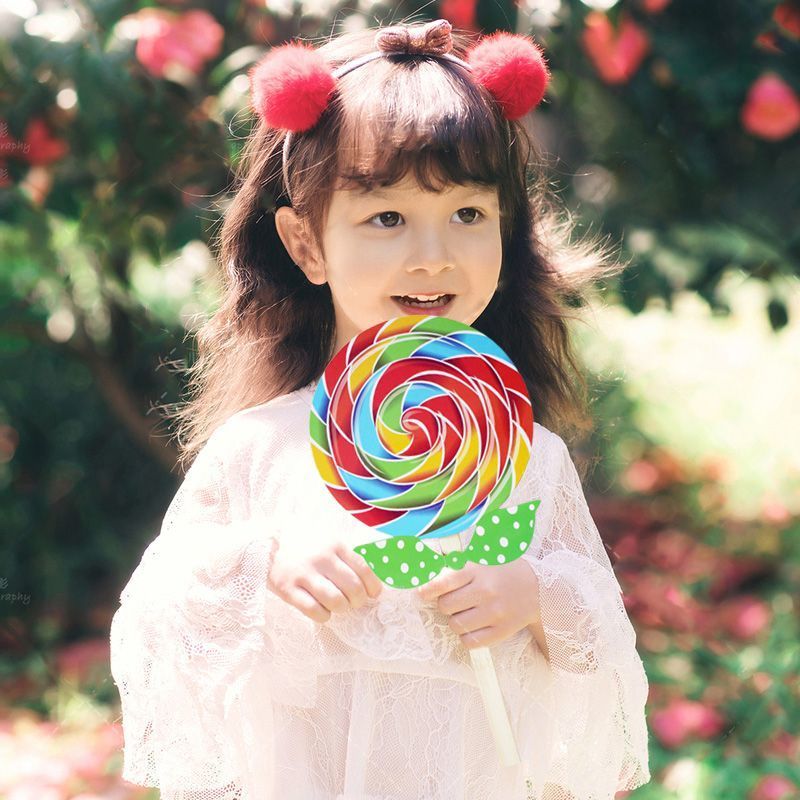 幼儿园学校运动会入场手拿道具棒棒糖儿童早操器械操舞蹈双面道具