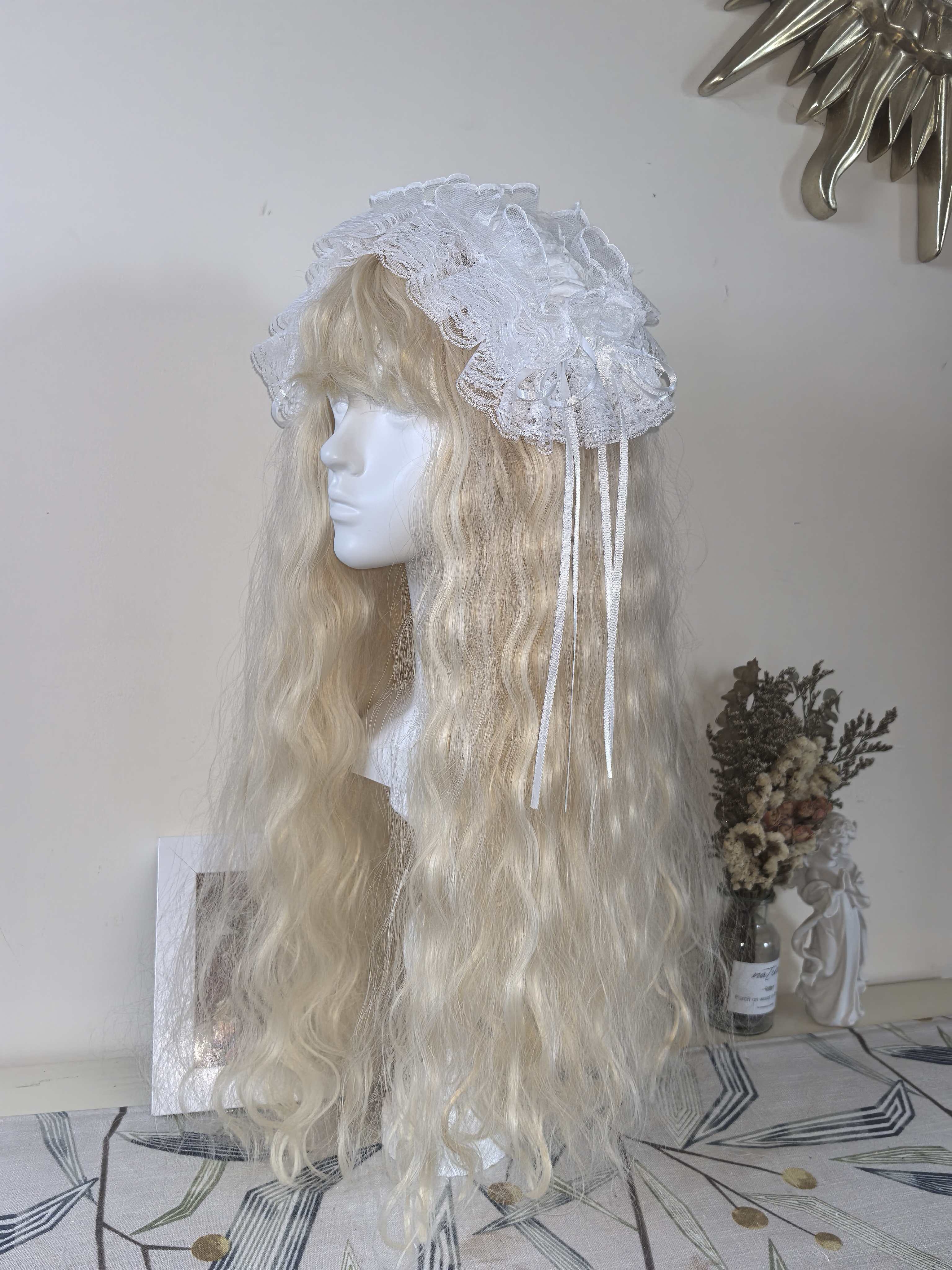 SH隐隐青原创白蓝黑粉紫色日常轻型洛丽塔发带lolita装饰Cla系