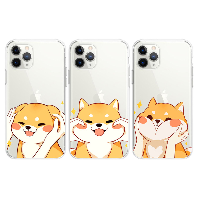 可爱柴犬秋田犬狗狗适用iPhone 11Pro Max手机壳全包苹果12 Pro软