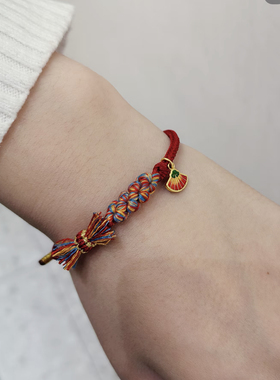 新款纯手工编织八股编手绳可调节