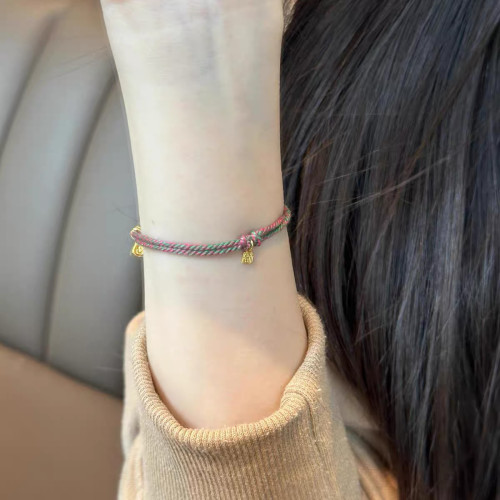 四面佛小提溜手绳女本命年红绳复古新中式小众设计轻奢高级感时尚