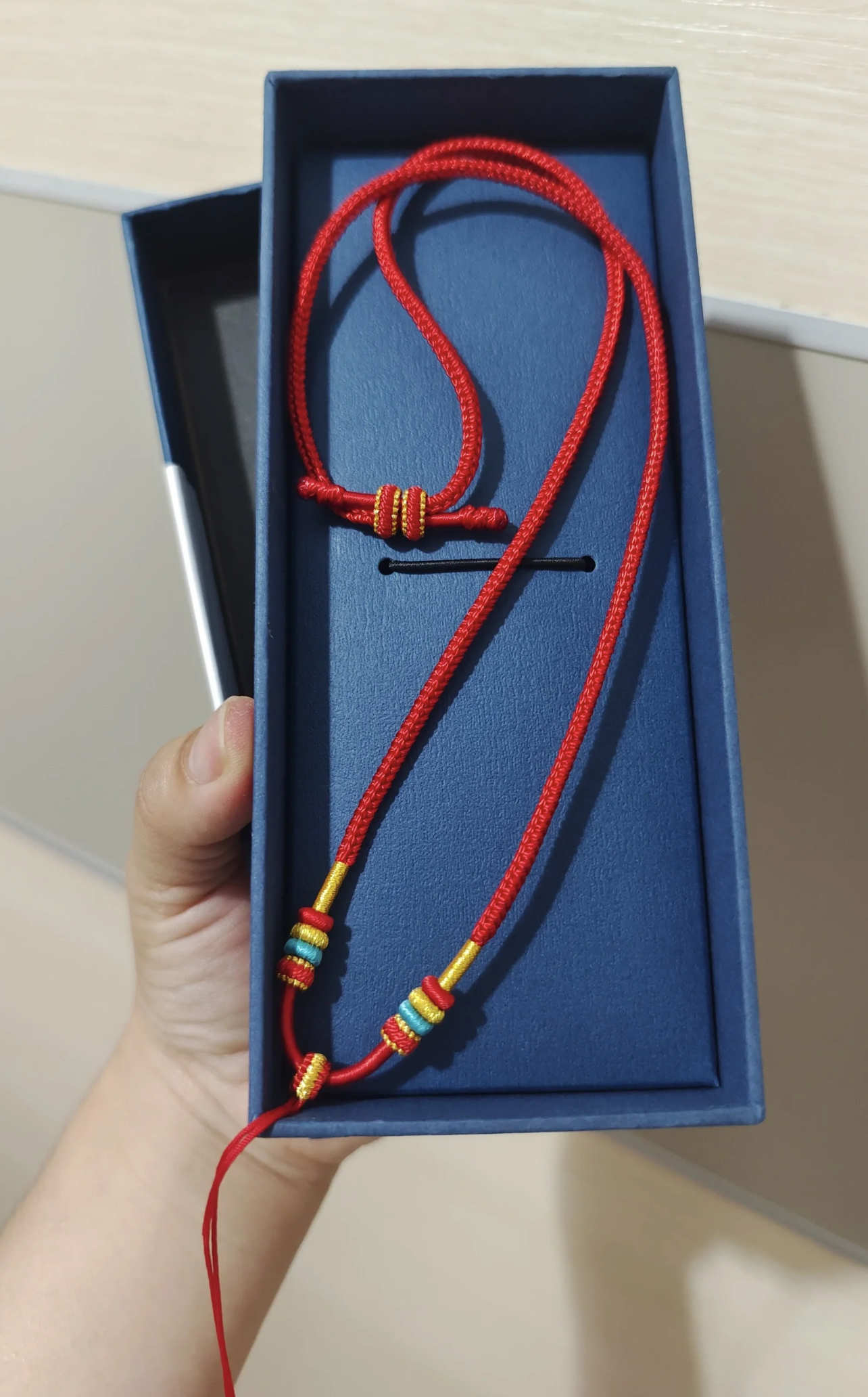 纯手工编绳周岁宝宝儿童项链绳可挂黄金吊坠挂绳挂脖手编可调节