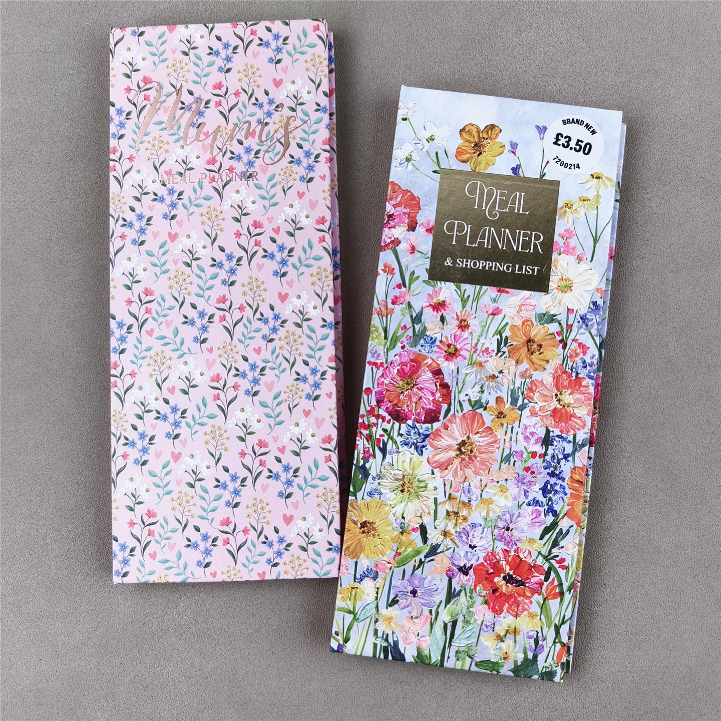 英国花花长条硬壳菜单购物周计划便签本拍纸本 微瑕