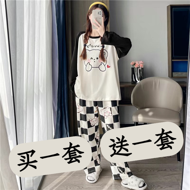 纯棉日系睡衣春秋长袖新款可外穿