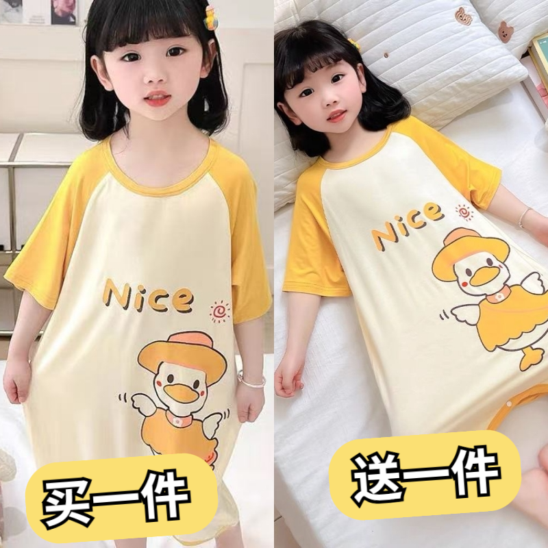 纯棉短袖连体衣外出薄款夏季宝宝
