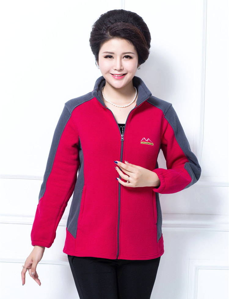 雄聚秋冬抓绒卫衣运动装中老年休闲修身工作服摇粒绒拉绒厂家直销
