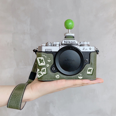 绿色发财底座相机保护套