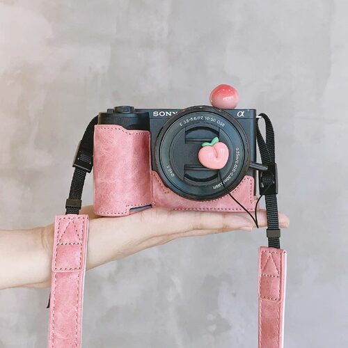 疯马粉zve10保护套相机套底座