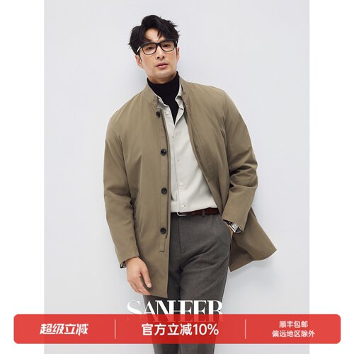 羊绒保温棉内胆秋冬立领风衣外套