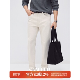 合体直筒牛仔裤 高端羊绒棉定纺弹力面料 老钱绅士 DBJ386 意式