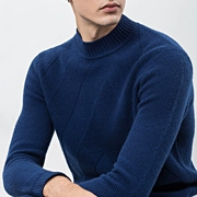 Không thể từ chối 30% cashmere 70% len Áo len nam dày nửa cao cổ áo len cashmere DAZ522 - Áo len Cashmere