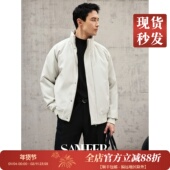 高智感绅士 蓬松轻盈保暖白鹅绒 插肩袖 立领羽绒服外套 DAD336