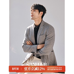 羊毛面料男士 高端色纺厚款 修身 休闲西装 DAS240 意式 外套 商务绅士