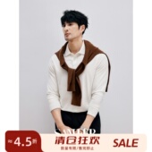 商务老钱风 撞色翻领长袖 柔软细腻PIMA棉 意式 秋季 男士 T恤 DAT970