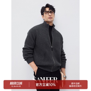 厚款 保暖羊绒羊毛混纺 冬季 外套 静奢 立领针织开衫 DAZ807 意式