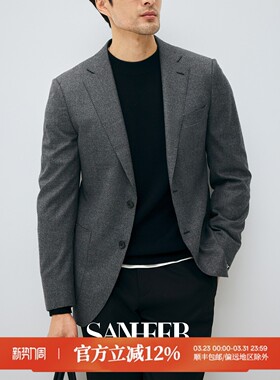 【比耶拉骑士】SUPER120S千鸟格VBC羊毛面料 秋冬西装外套 DAS264