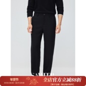 极简生活 高档厚款 羊毛面料 可调节伸缩腰直筒休闲长裤 DBL128