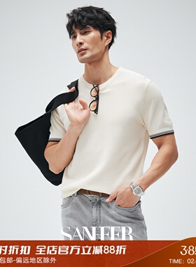 【南法时光】甄选高档SUPIMA棉 夏季挺阔圆领短袖针织T恤 DAT984