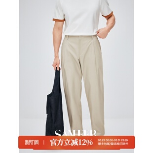 休闲裤 双褶宽松弯刀裤 舒适莫代尔棉面料 DBL119 慵懒时髦感