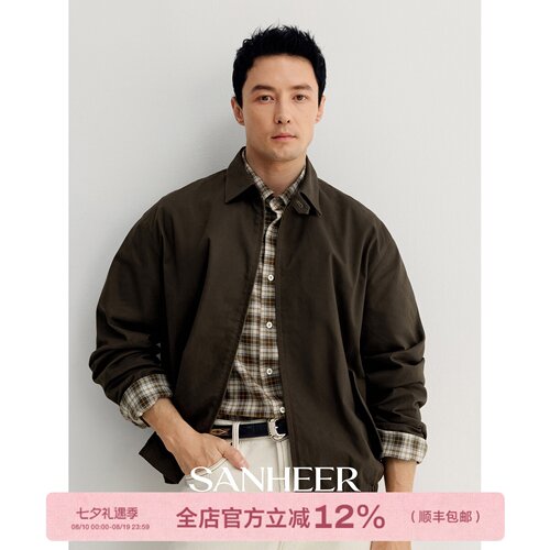 秋冬季绒感磨毛厚款棉质翻领夹克
