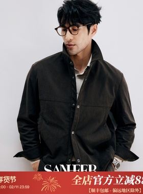 雅痞商务绅士 高档抗皱棉感灯芯绒 秋季男士翻领夹克外套 DAJ383