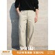 百搭宽松弯刀休闲裤 春夏季 纯棉洗褪珠帆布 DBL136 极简都市