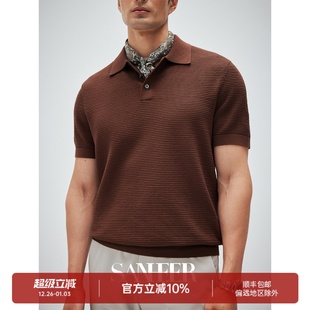 夏季 意式 优雅男士 T恤 透气粗孔针法 翻领短袖 DAT982 贵族老钱
