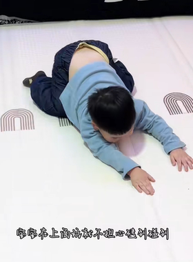 爬爬垫宝宝xpe布面客厅地垫婴儿学步游戏垫2cm加厚可折叠款