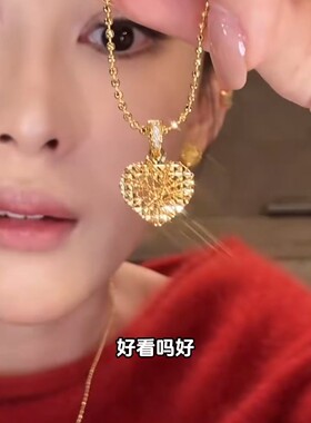 2026新款越南富贵花朵吊坠项链直播代发水滴水波链网红批发