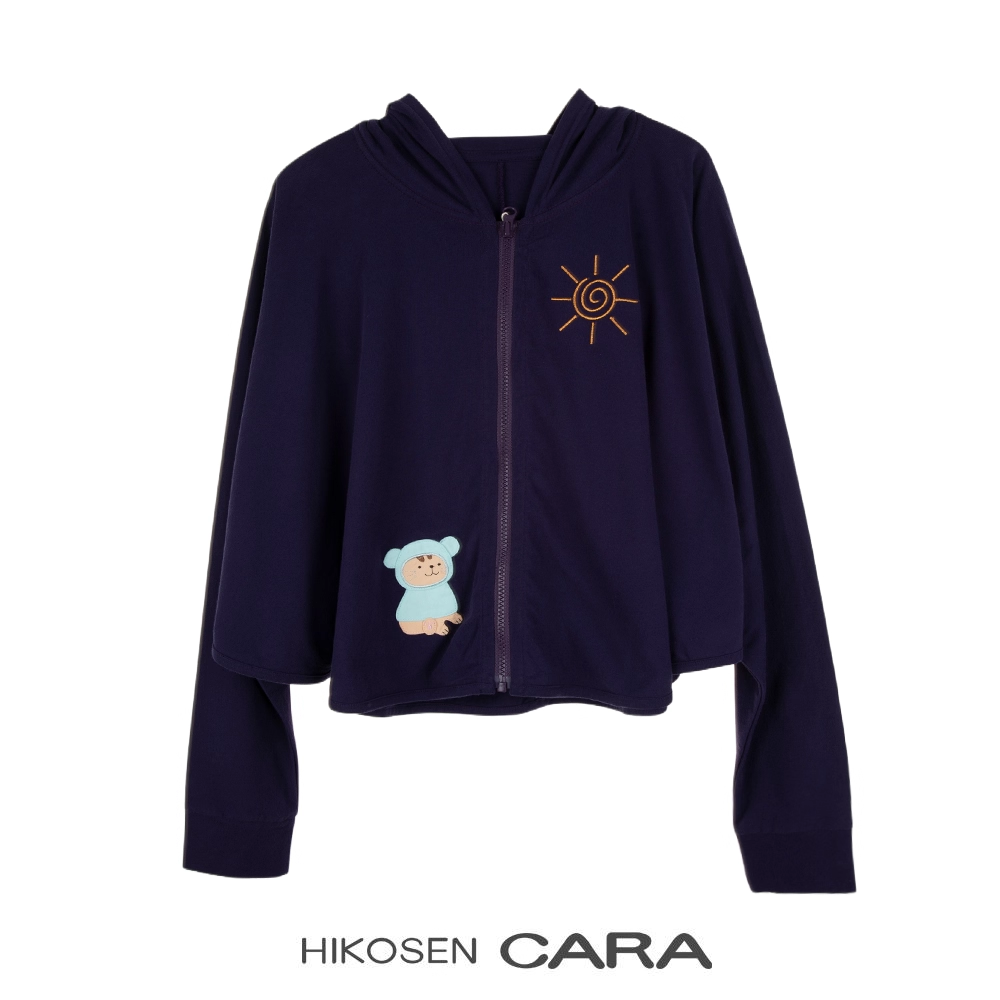HIKOSEN CARA卡拉猫小虎斑防晒衣潮牌可爱猫咪夏季连帽女外套上衣