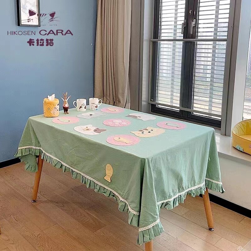 HIKOSEN CARA卡拉猫桌布日本原创设计可爱猫咪日系ins家居餐桌垫