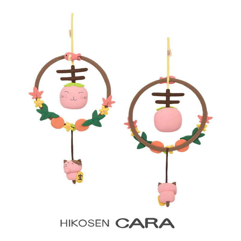 HIKOSEN CARA卡拉猫原创设计可爱猫咪挂饰大吉大橘家居花园装饰品