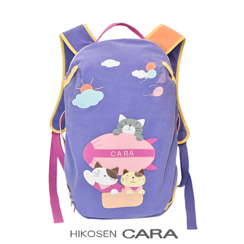 HIKOSEN CARA卡拉猫日系卡通猫咪气球双肩包大容量旅行包短途书包