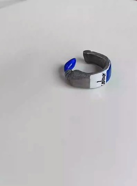 纯手工戒指石塑黏土美术生女