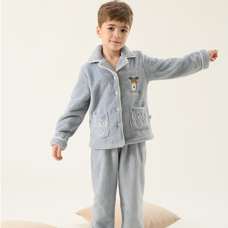2025A类儿童牛奶绒睡衣套秋冬加厚加绒男童宝宝保暖家居服中大童,童装/婴儿装/亲子装,家居服套装,淘宝优惠券,粉丝福利购,淘宝优惠卷
