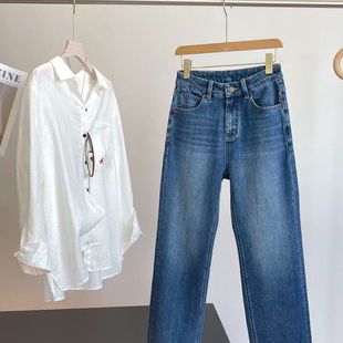 工厂尾货南油高端直筒休闲牛仔裤 裤 女装 轻松穿出筷子腿 子 王501