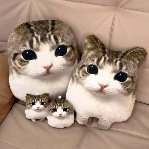 可爱猫咪喵脆角被生活磨平棱角的大眼玩偶毛绒玩具挂件抱枕公仔女