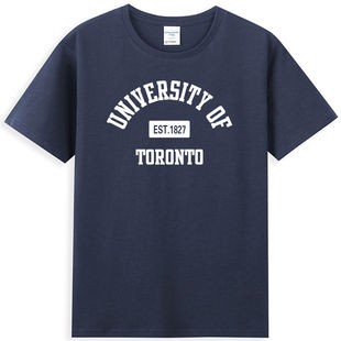 新品加拿大多伦多大学半袖留学生TORONTO校园文化衫男女短袖T恤