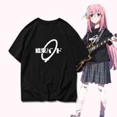 可定制孤独摇滚后藤一里波奇酱纯棉宽松大码 T恤 短袖 透气半袖 时尚