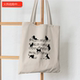 犇Women 猫购物帆布购物袋单肩斜挎包手提袋 Sheet Shopper Music