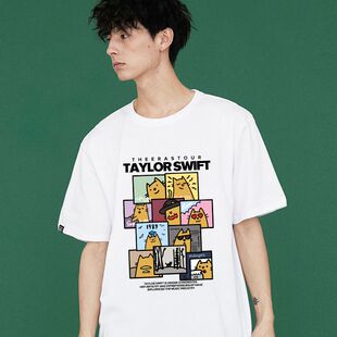 霉霉演唱会周边t恤泰勒斯威夫特TaylorSwift十张专辑猫咪短袖衣服