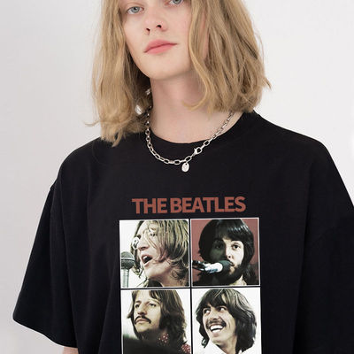 TheBeatles披头士乐队T恤vintage古着摇滚欧美式复古街头短袖朋克