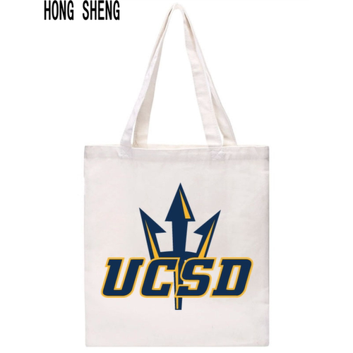 新品UCSD加利福尼亚大学圣迭戈分校帆布包纪念品单肩帆布袋购物袋