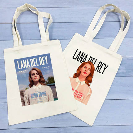 犇Lana Del Rey LOGO 印花图形潮人卡通印花托特包