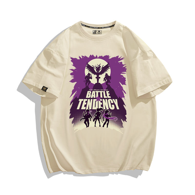 jojo的奇妙冒险周边T恤夏男女款日系漫画纯棉宽松短袖衣服半截袖