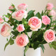 手感保湿 玫瑰仿真花假花绢花客厅装 饰摆件北欧餐桌摆设家居插花艺