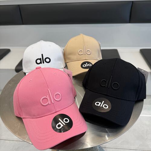 现货ALO时尚户外棒球帽男女百搭刺绣logo鸭舌帽圆顶帽子情侣潮流