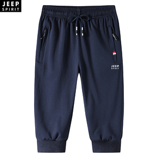 中裤 男薄款 大码 夏季 子 2025新款 休闲运动针织7分裤 品牌纯棉七分裤